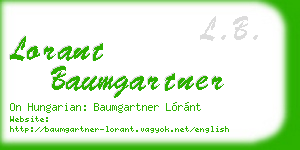 lorant baumgartner business card
