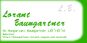 lorant baumgartner business card